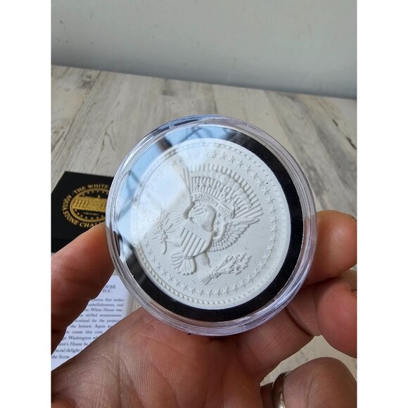 White House aqua Stone challenge coin sandstone new president George Washington - Picture 4 of 6